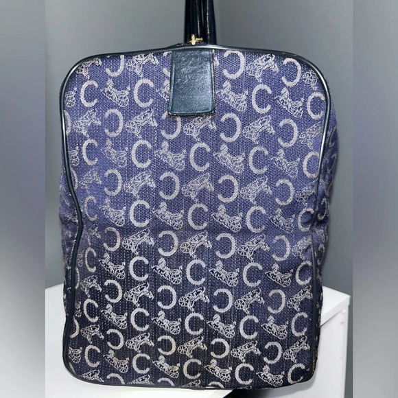 Celine CMacadam Canvas Blue Boston Bag - Picture 8 of 14